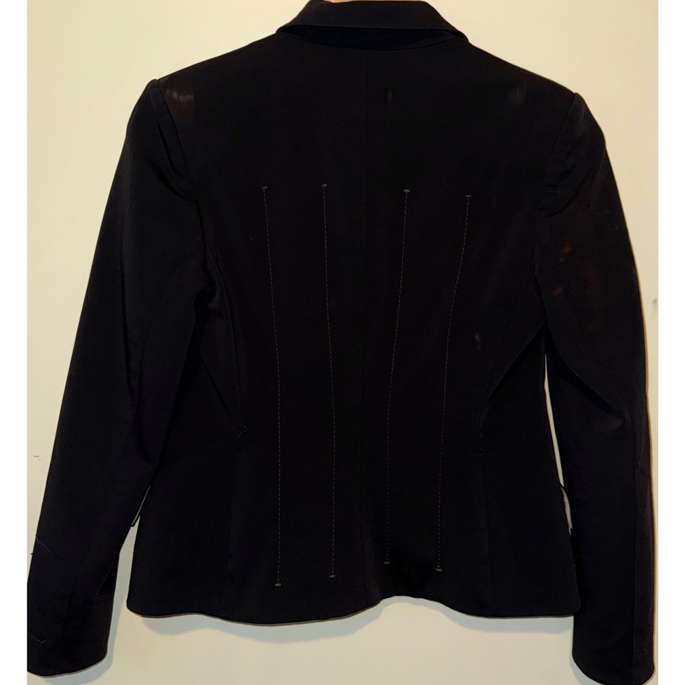 Prada Authentic Black Tyde Dye Pleated Elegant Black Women's Blazer - Picture 8 of 14